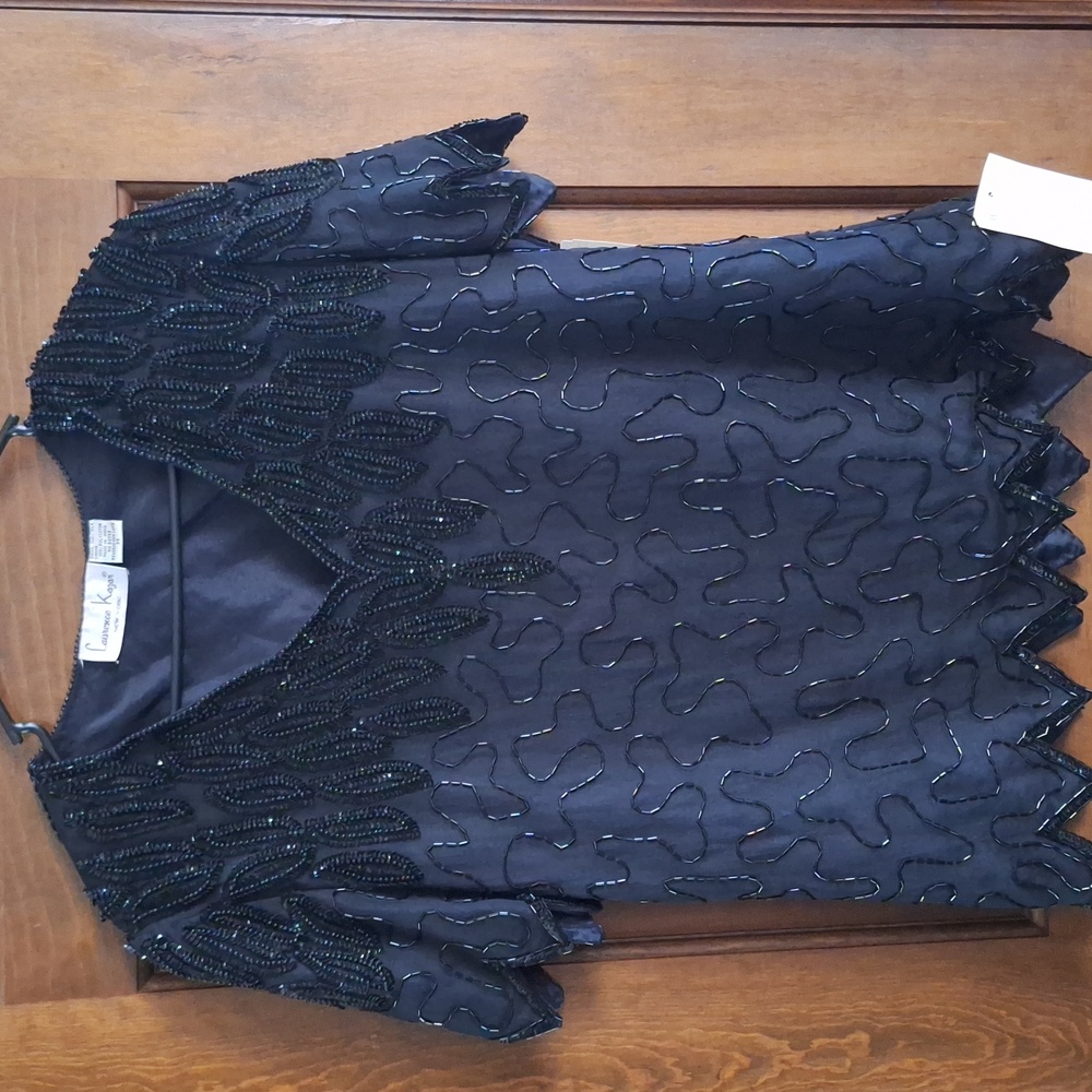 Vintage Laurence Kozar Beaded Evening Wear Top NWT